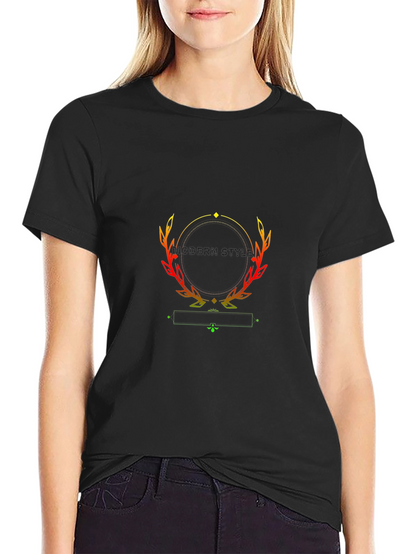 Modern Style Black T-Shirt