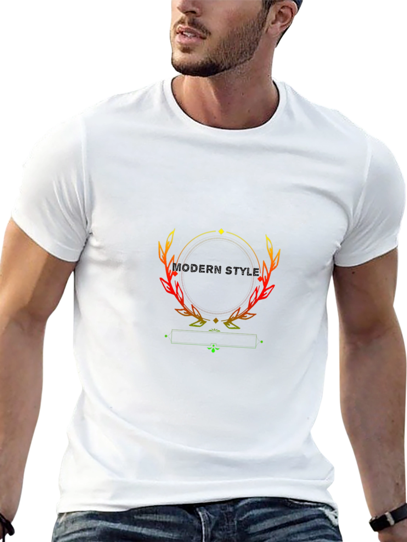Modern Style Black T-Shirt