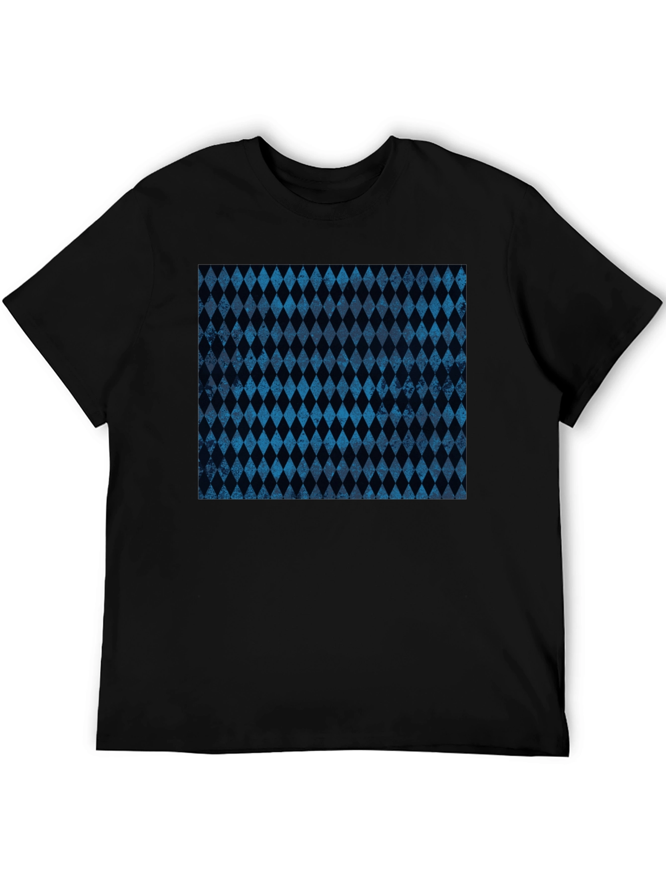 Diamond Pattern Black T-Shirt