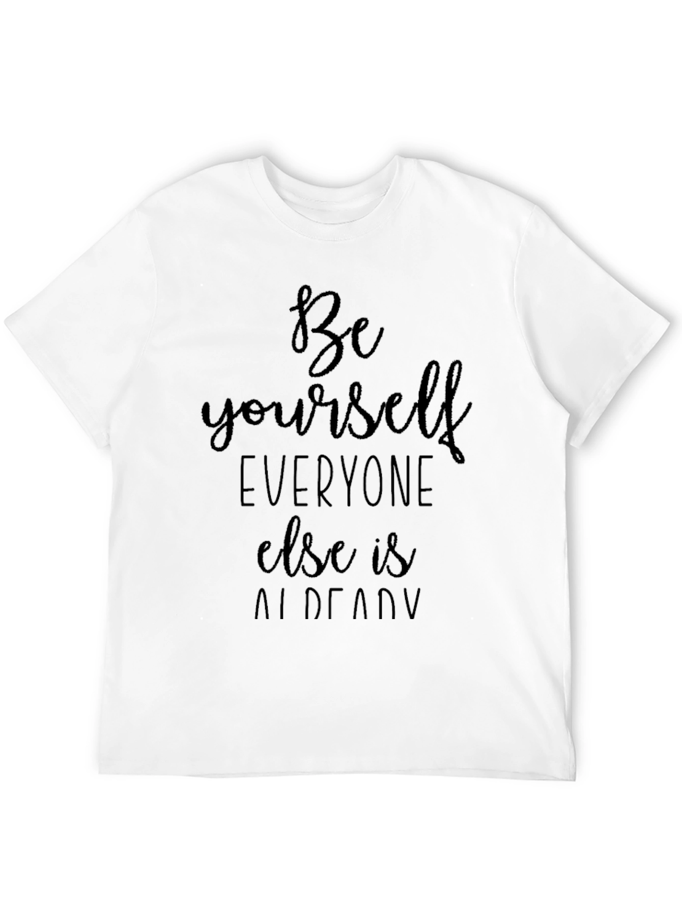Be Yourself Black Graphic Tee