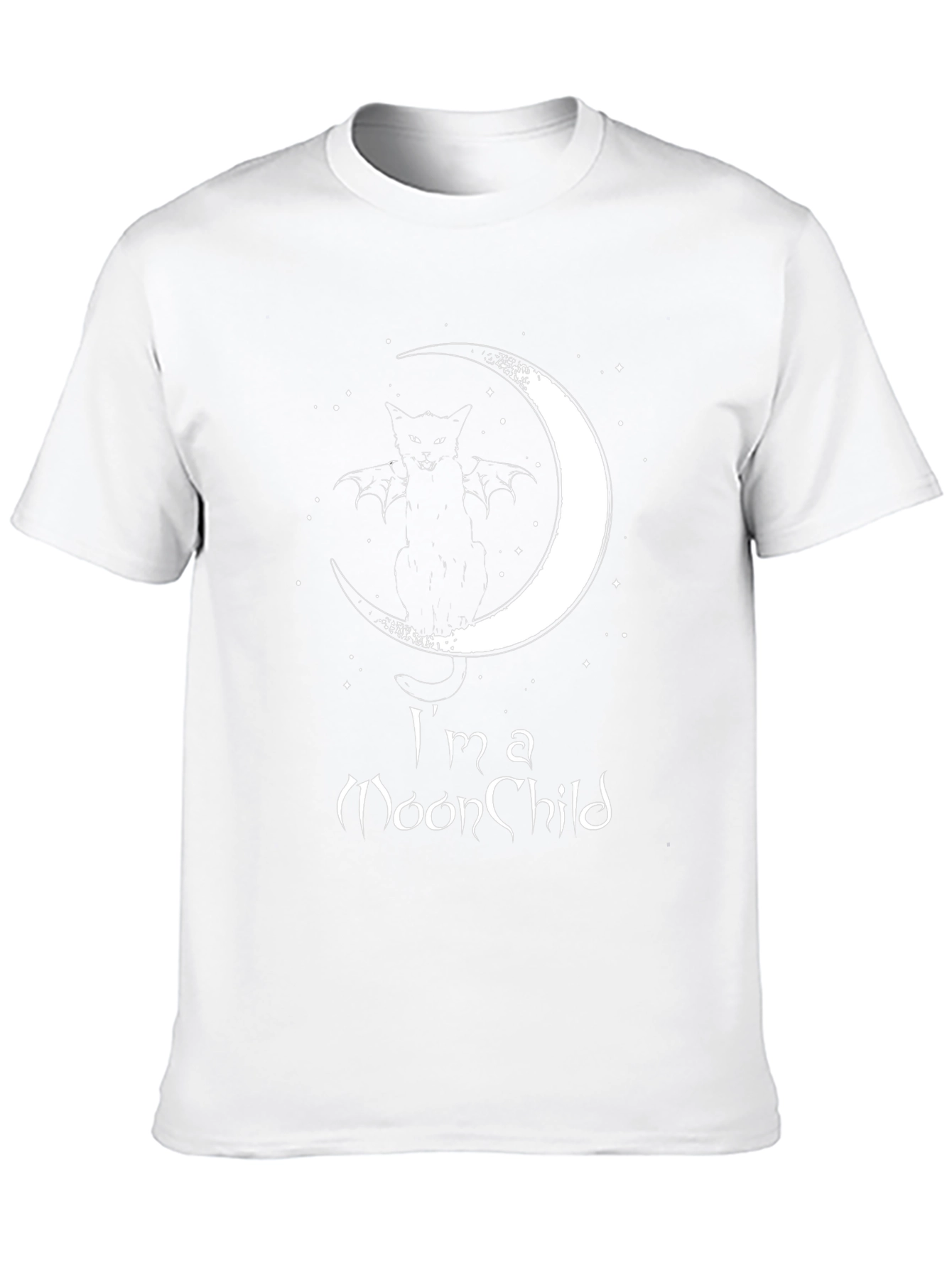 Moon Child Graphic T-Shirt - Black Cotton Tee