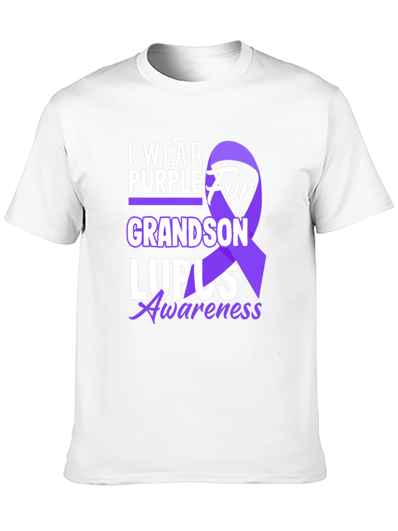 Purple Lupus Awareness Grandson T-Shirt
