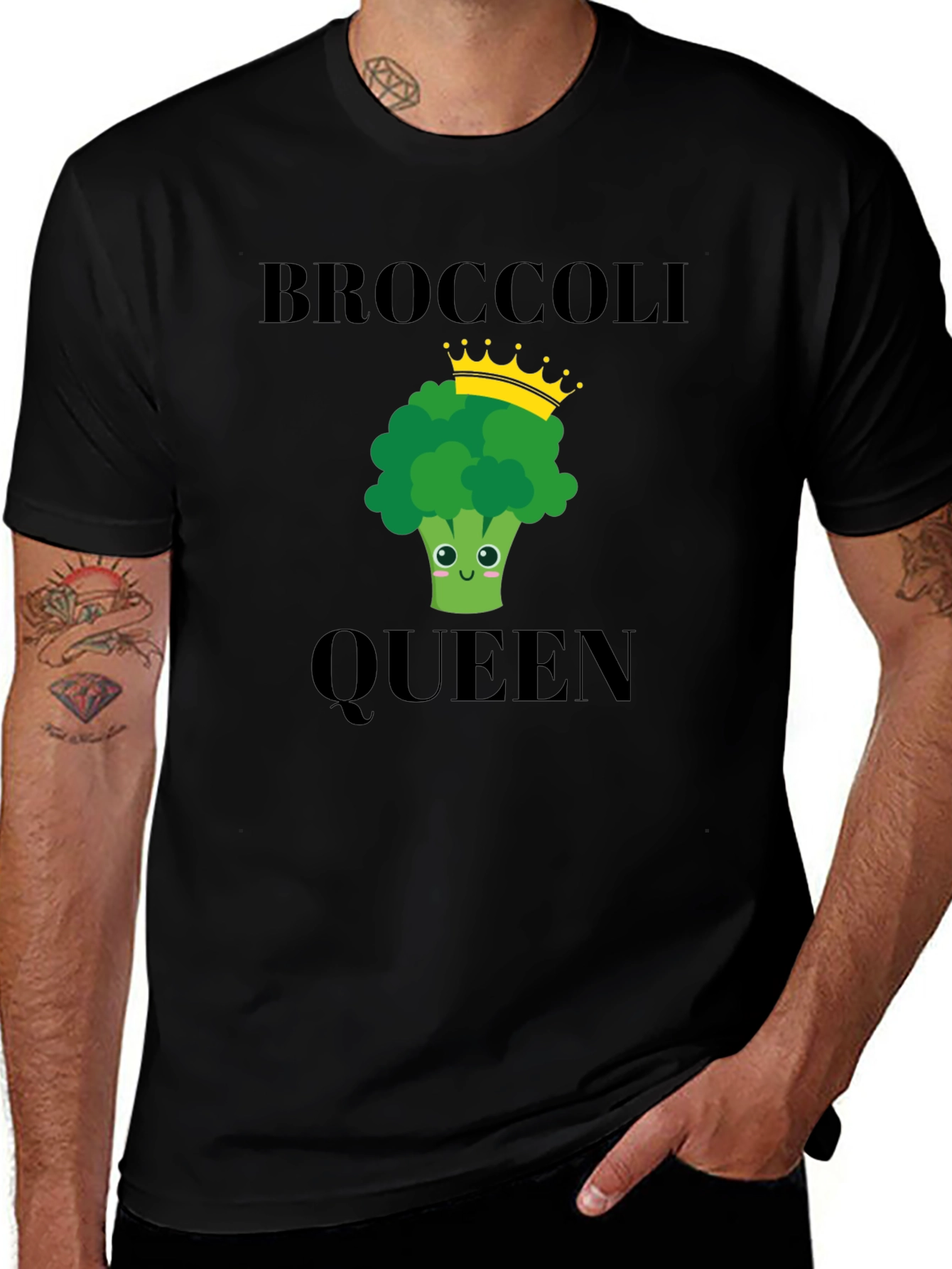 Broccoli Queen T-Shirt - Funny Vegetarian Tee