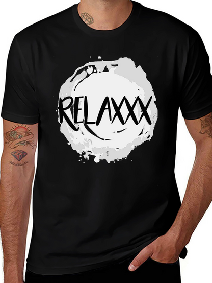 Relaxxx Black T-Shirt - Casual Graphic Tee