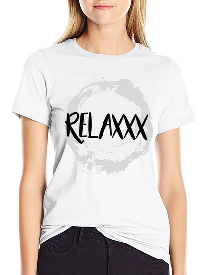 Relaxxx Black T-Shirt - Casual Graphic Tee