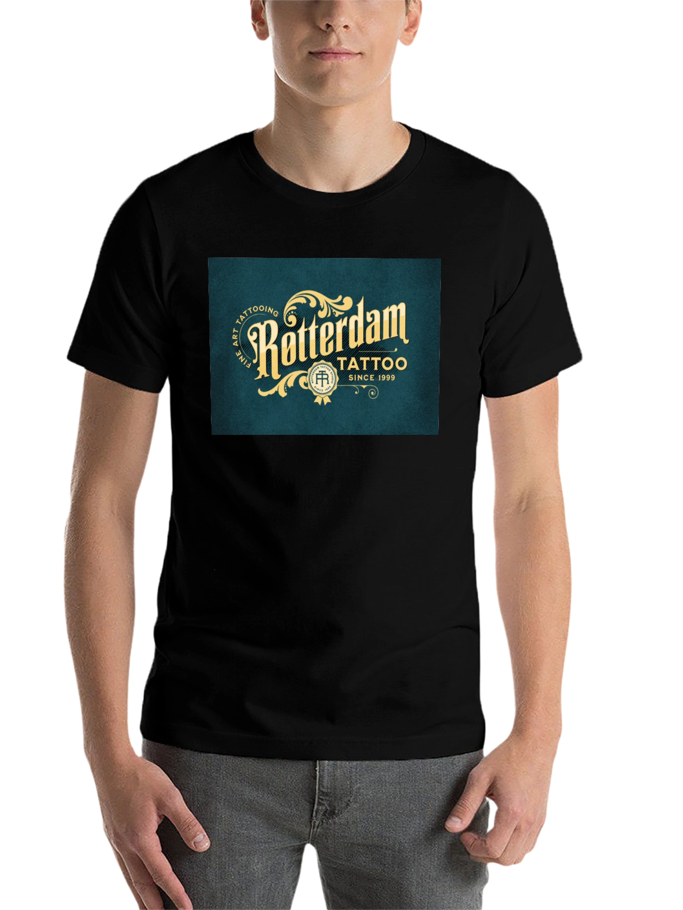 Rotterdam Tattoo Black Graphic Tee