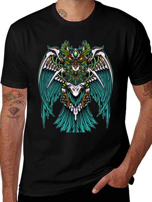 Mystic Owl Graphic Tee - Unisex Black T-Shirt
