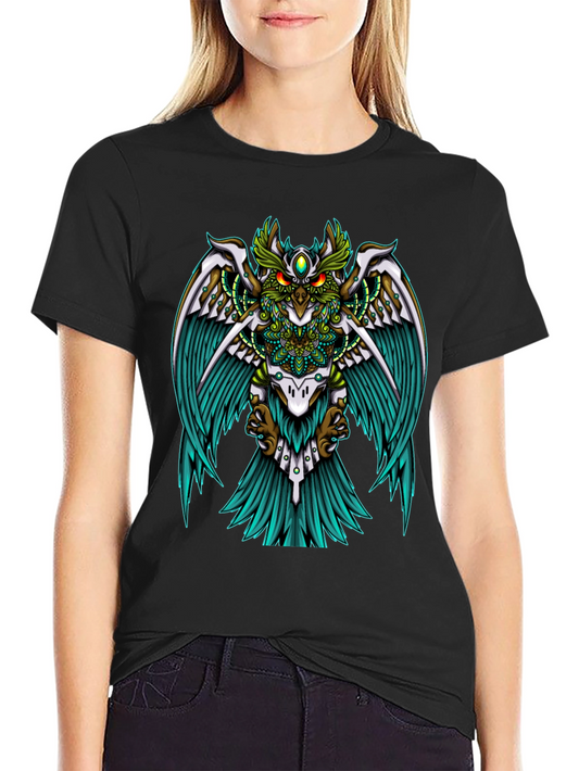 Mystic Owl Graphic Tee - Unisex Black T-Shirt