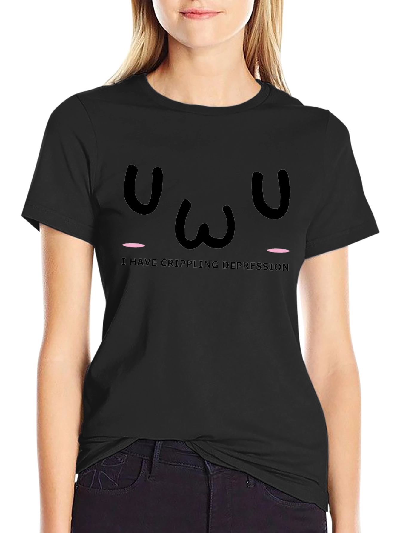 Crippling Depression T-Shirt - Black Graphic Tee