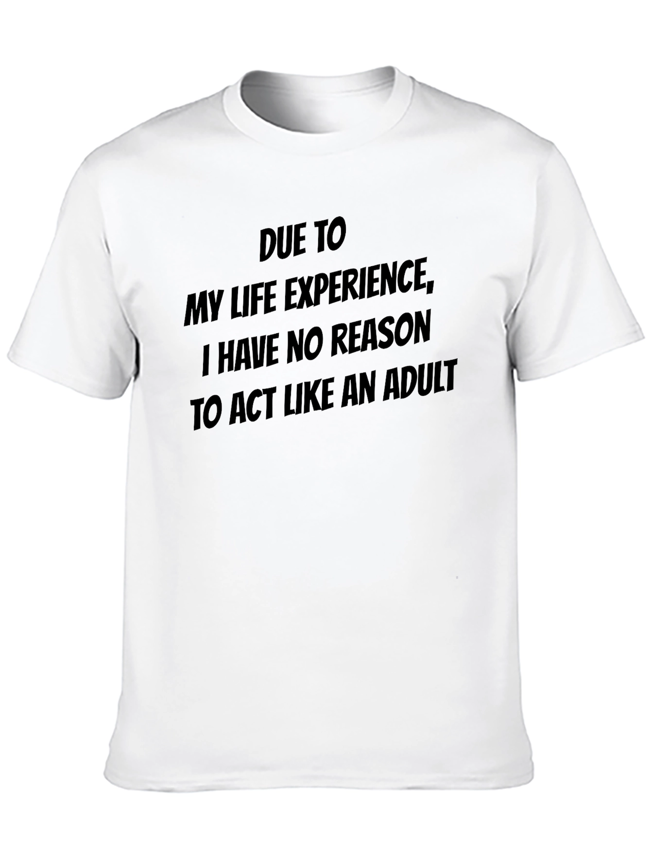Humorous No Reason Graphic Tee - Black
