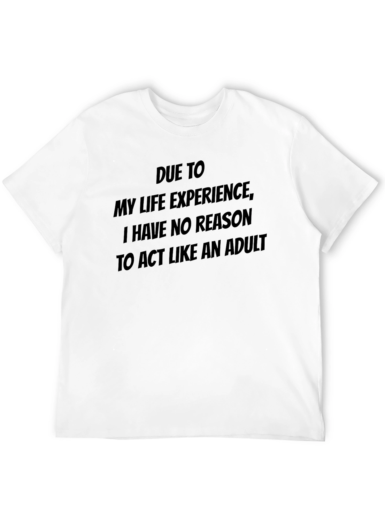 Humorous No Reason Graphic Tee - Black