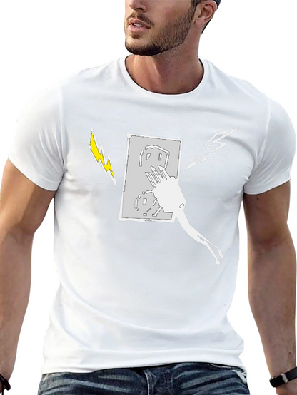 Electric Art Mens Black T-Shirt