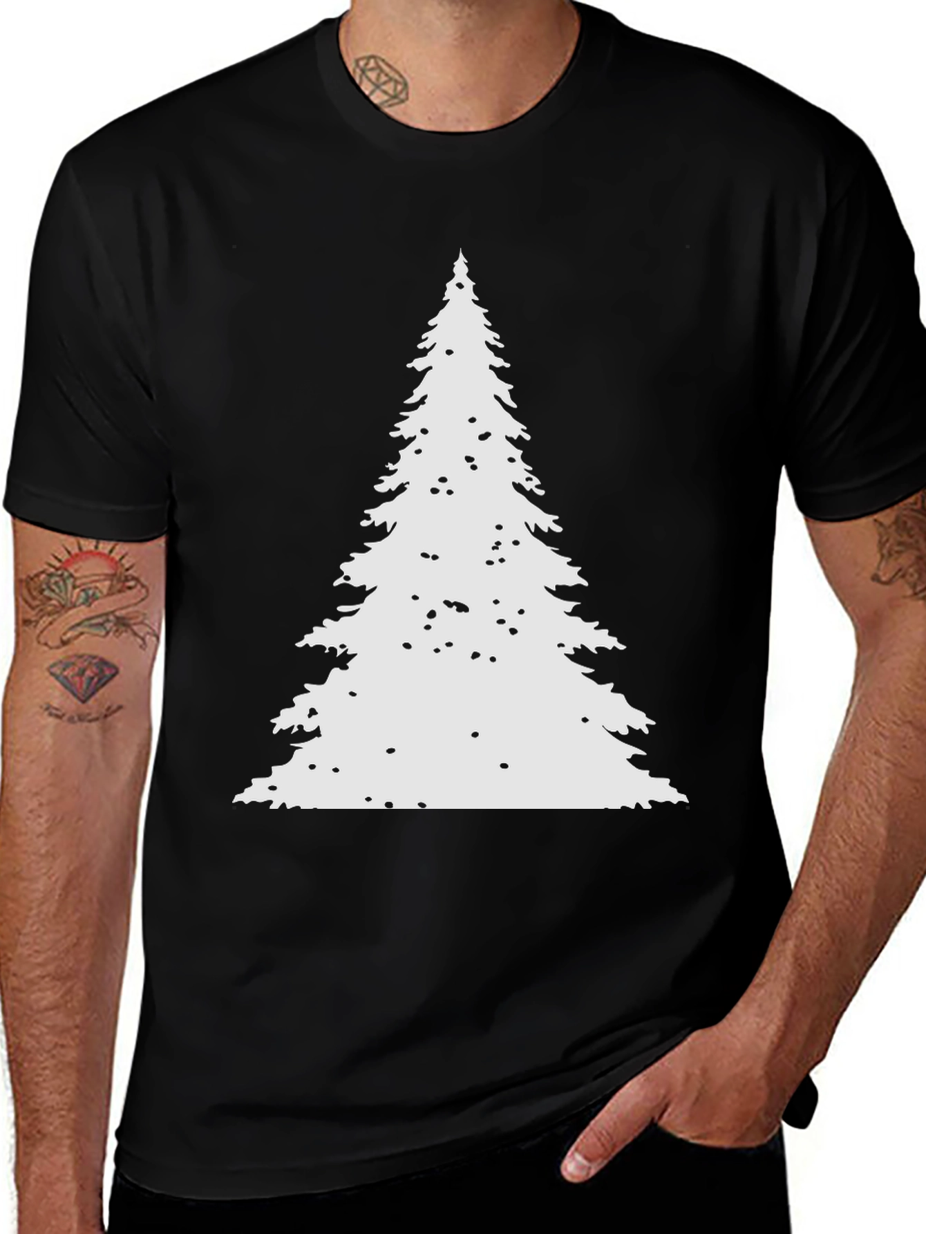 Christmas Tree Graphic Tee - Holiday Festive Style