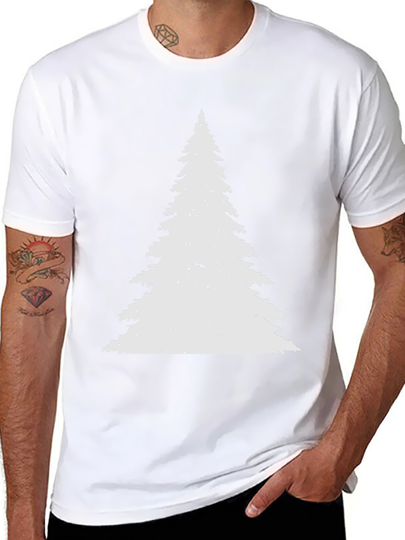 Christmas Tree Graphic Tee - Holiday Festive Style