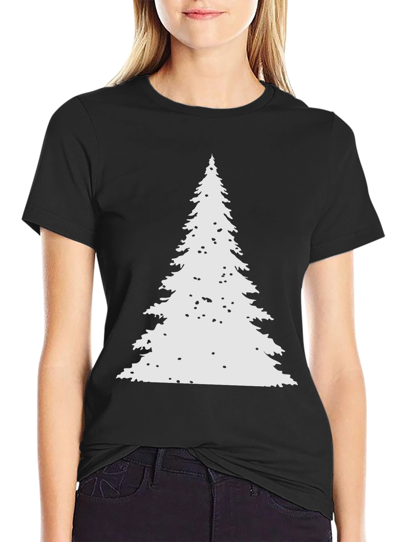 Christmas Tree Graphic Tee - Holiday Festive Style