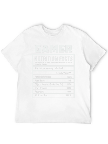 Gamer Nutrition Facts Black T-Shirt