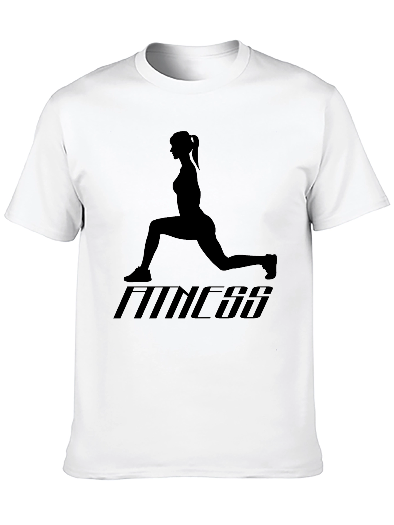 Fitness Graphic Tee - Exercise Silhouette T-Shirt