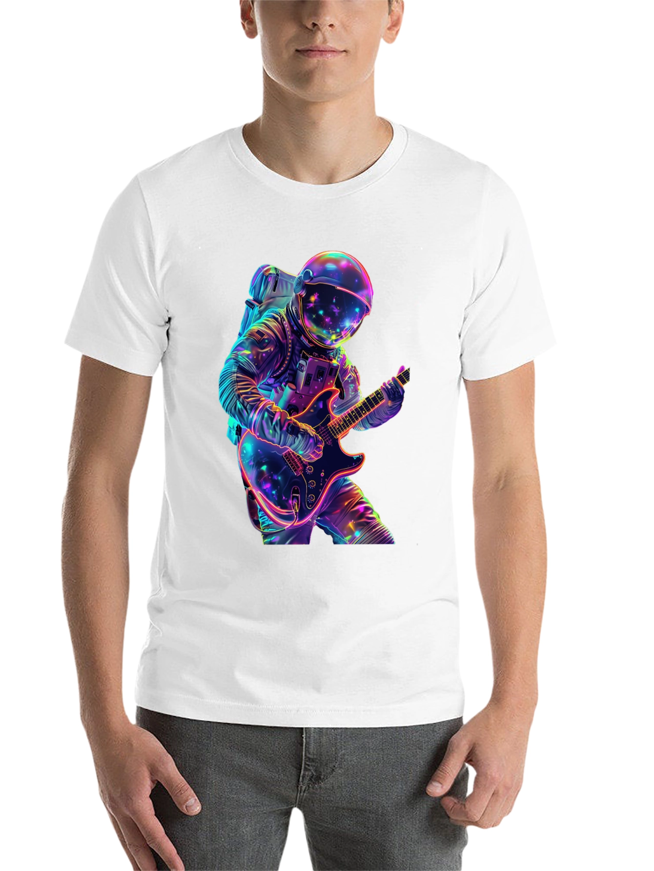 Astronaut Guitar Player Graphic Tee