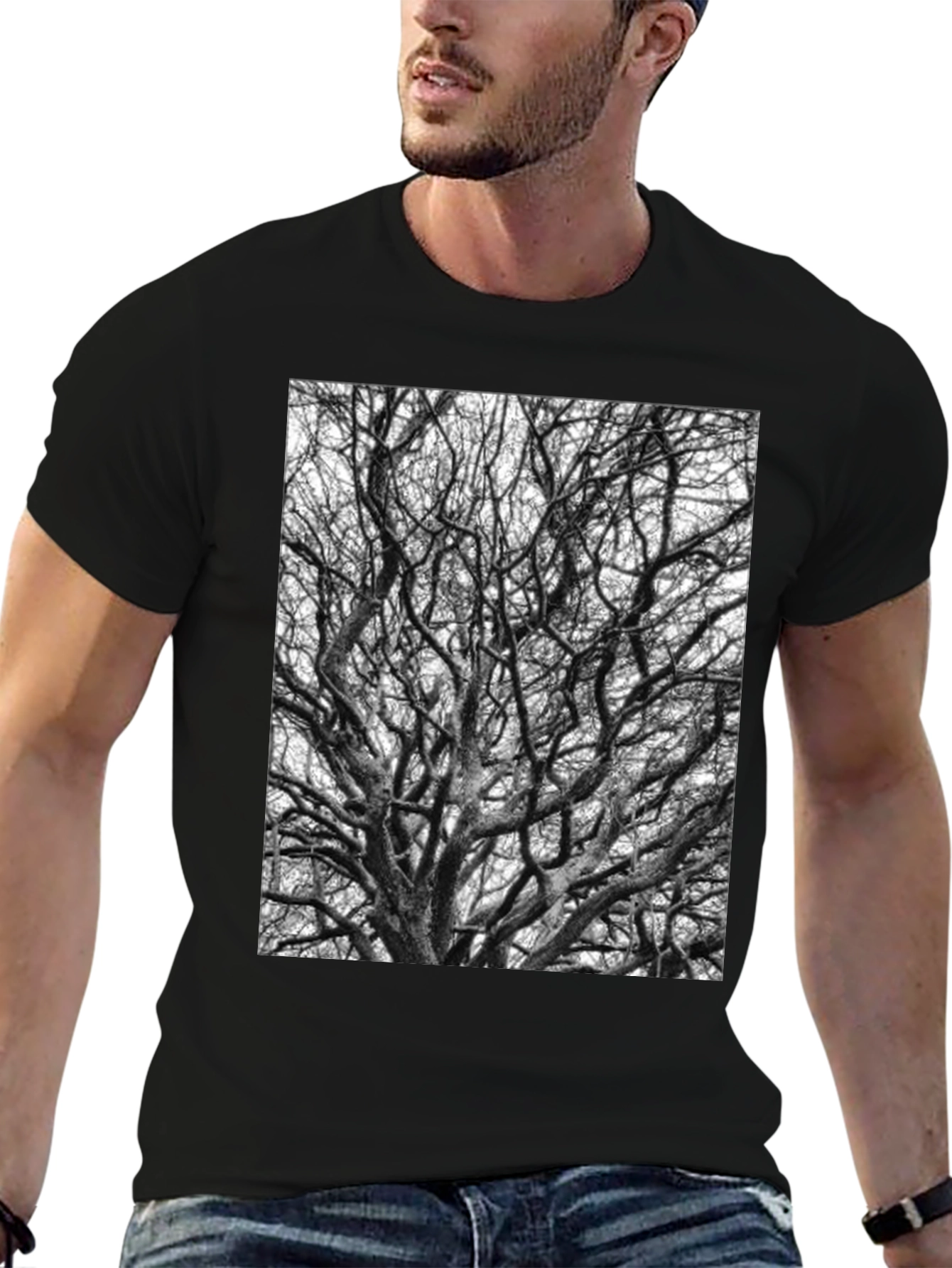 Black Tree Branches Graphic Tee