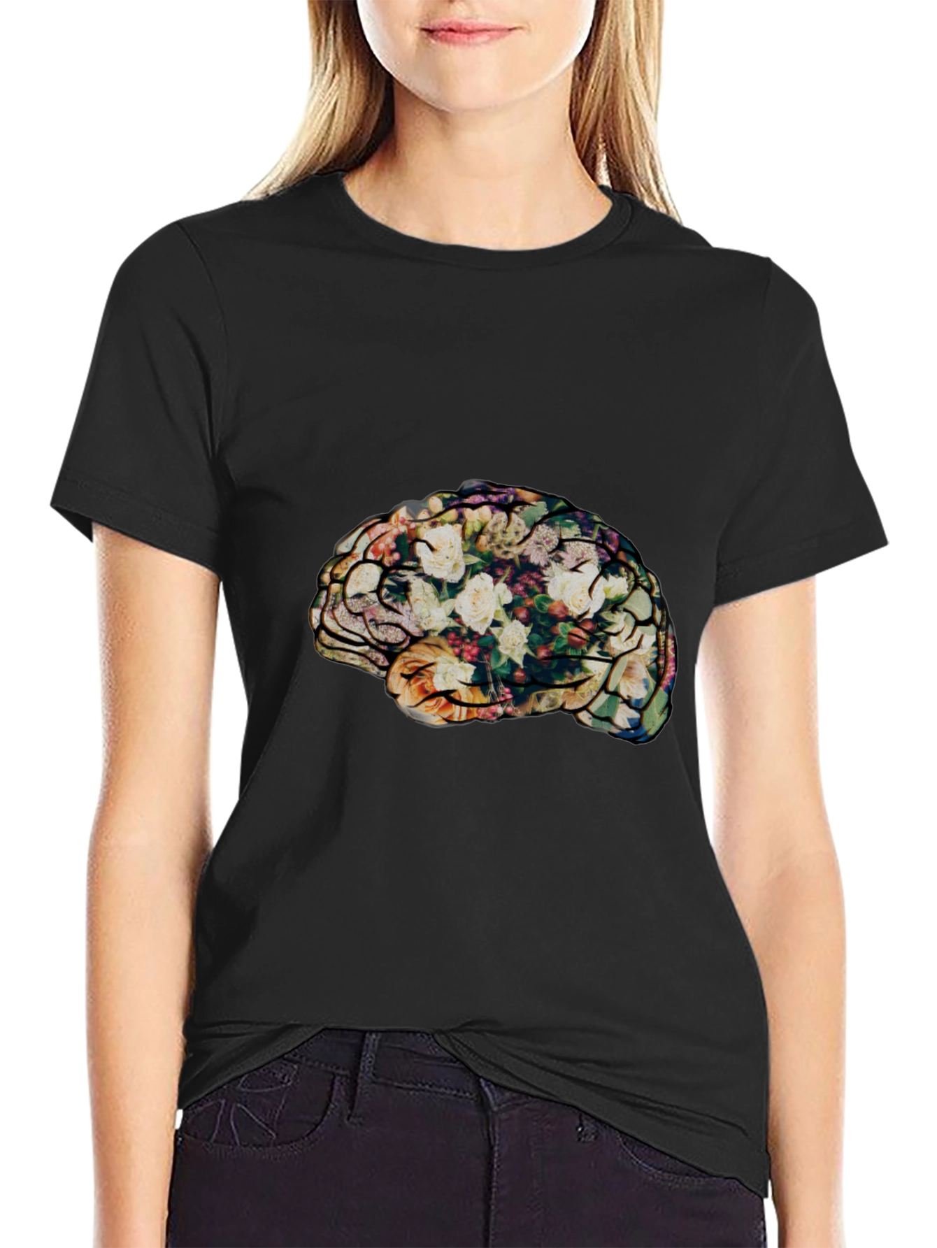 Floral Brain T-Shirt - Stylish & Unique Tee