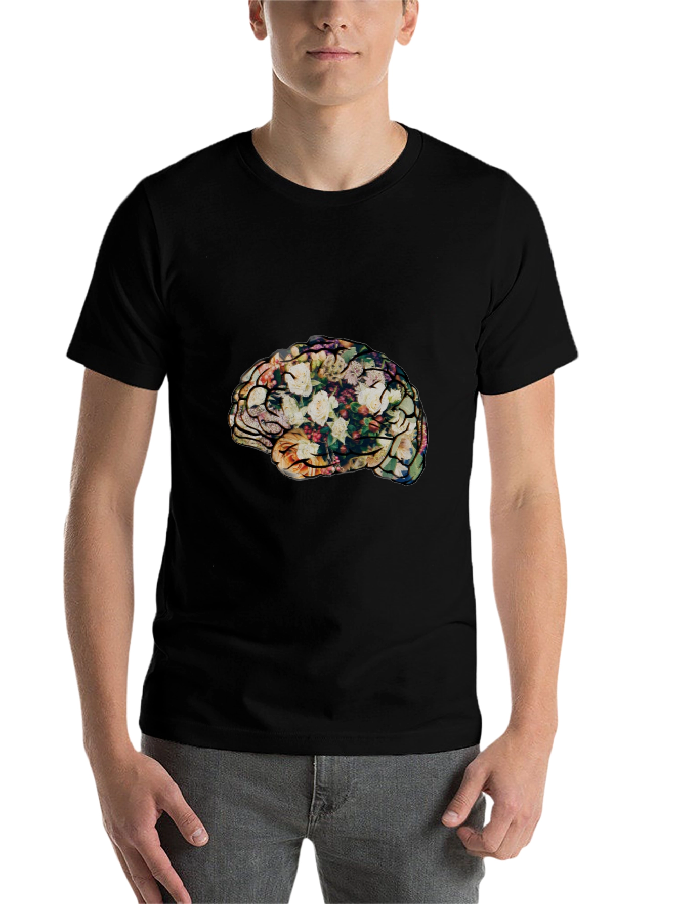 Floral Brain T-Shirt - Stylish & Unique Tee