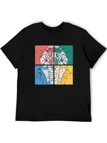 Retro Cobra Graphic Tee - Distressed Design