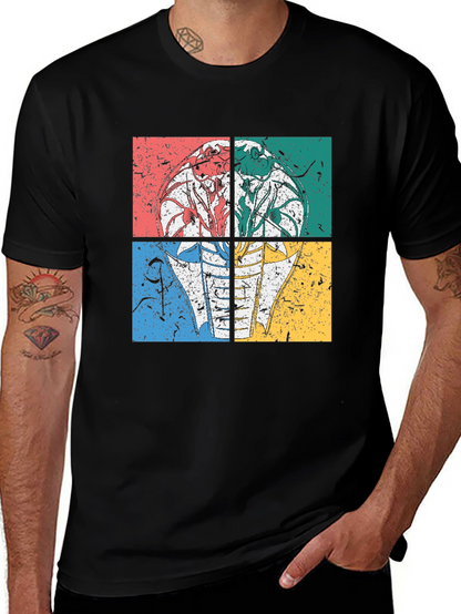 Retro Cobra Graphic Tee - Distressed Design
