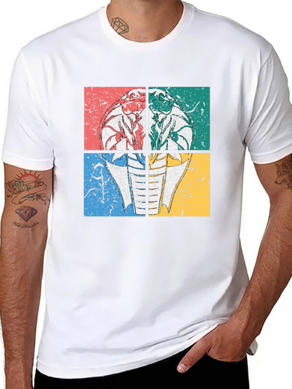 Retro Cobra Graphic Tee - Distressed Design