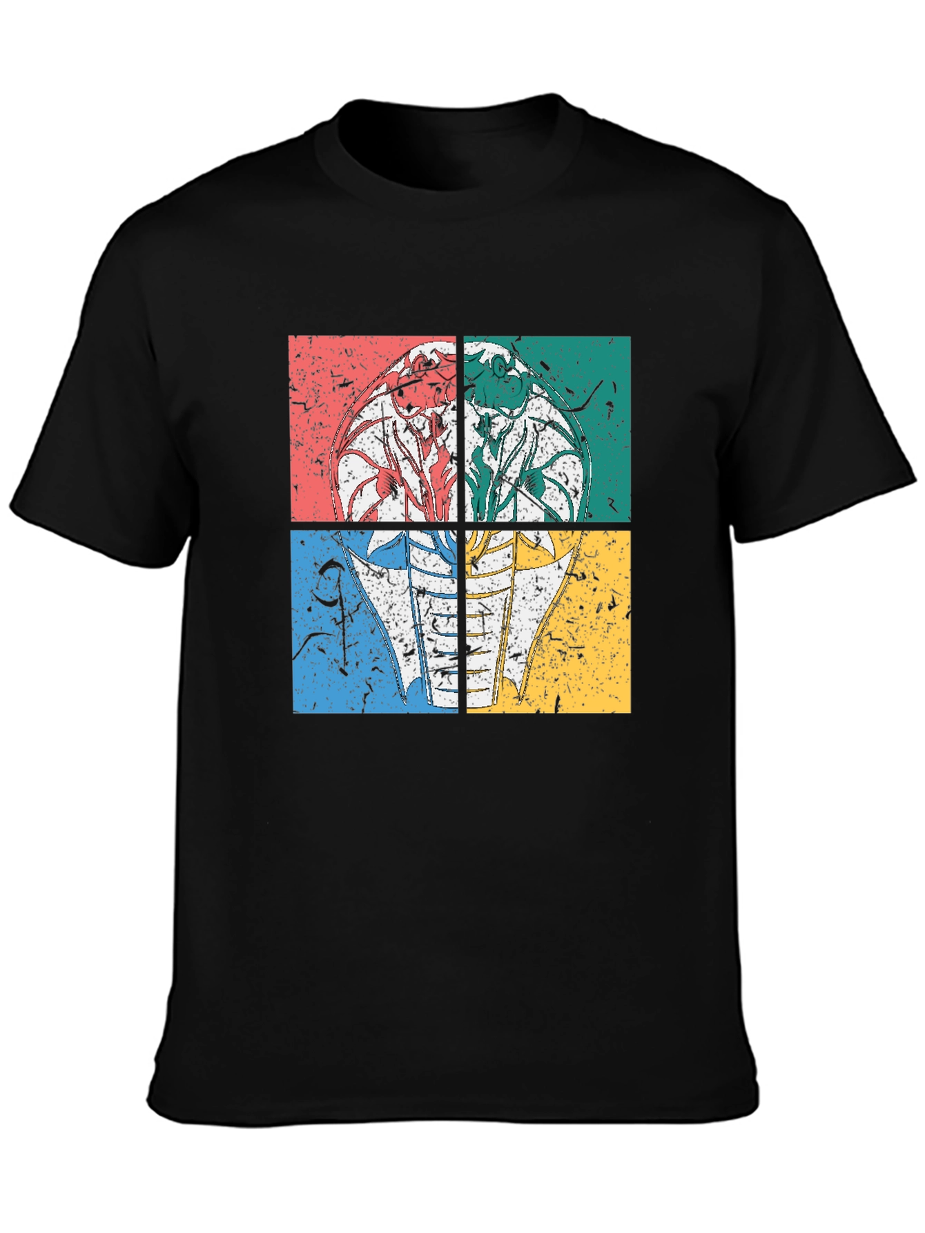 Retro Cobra Graphic Tee - Distressed Design