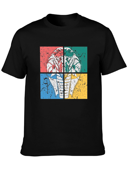 Retro Cobra Graphic Tee - Distressed Design