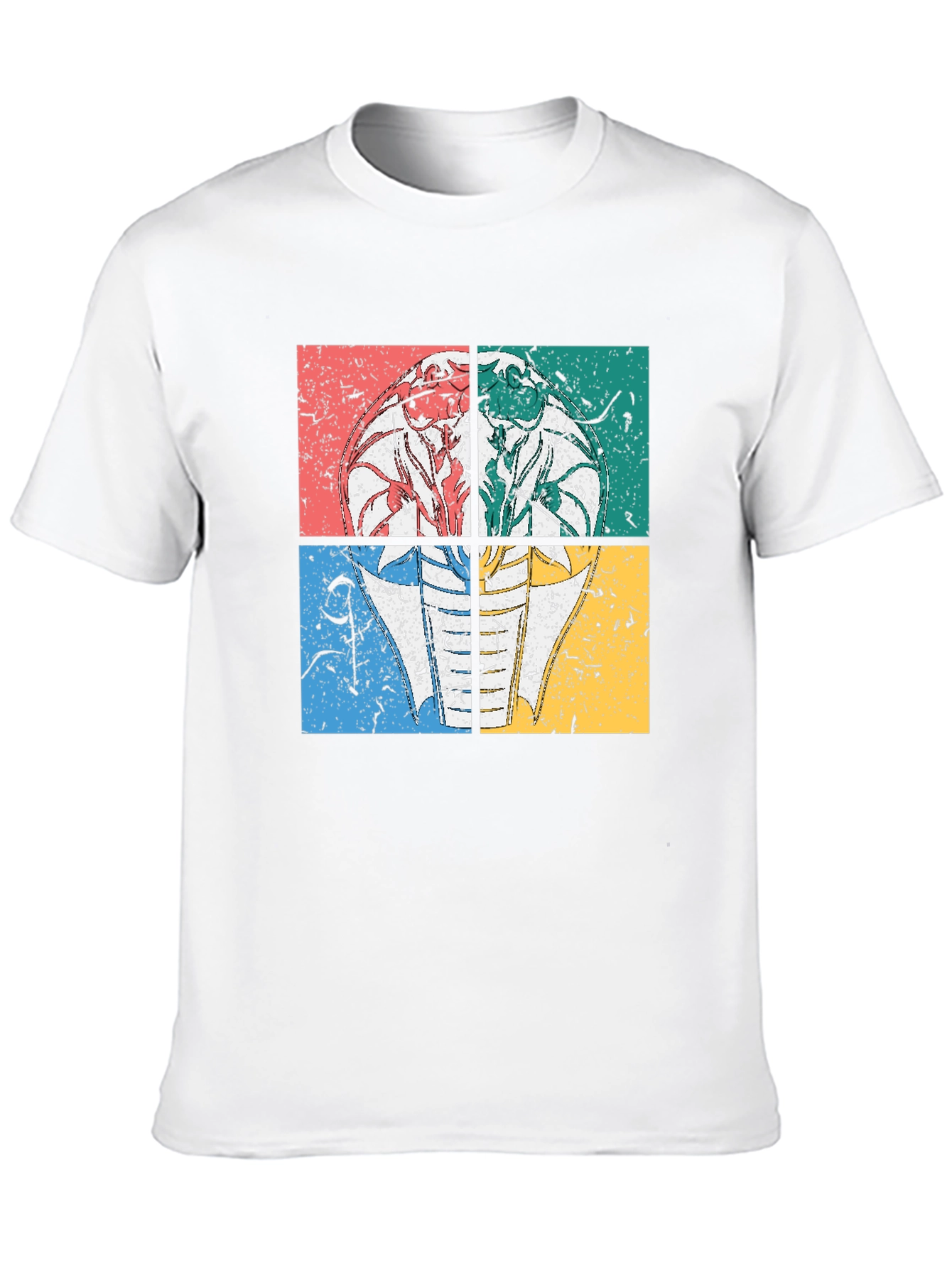 Retro Cobra Graphic Tee - Distressed Design