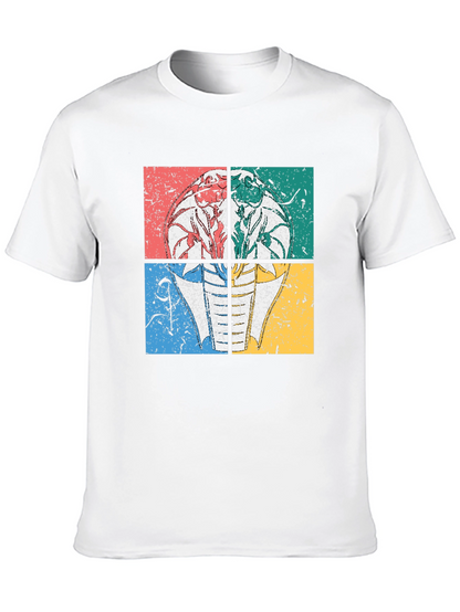 Retro Cobra Graphic Tee - Distressed Design