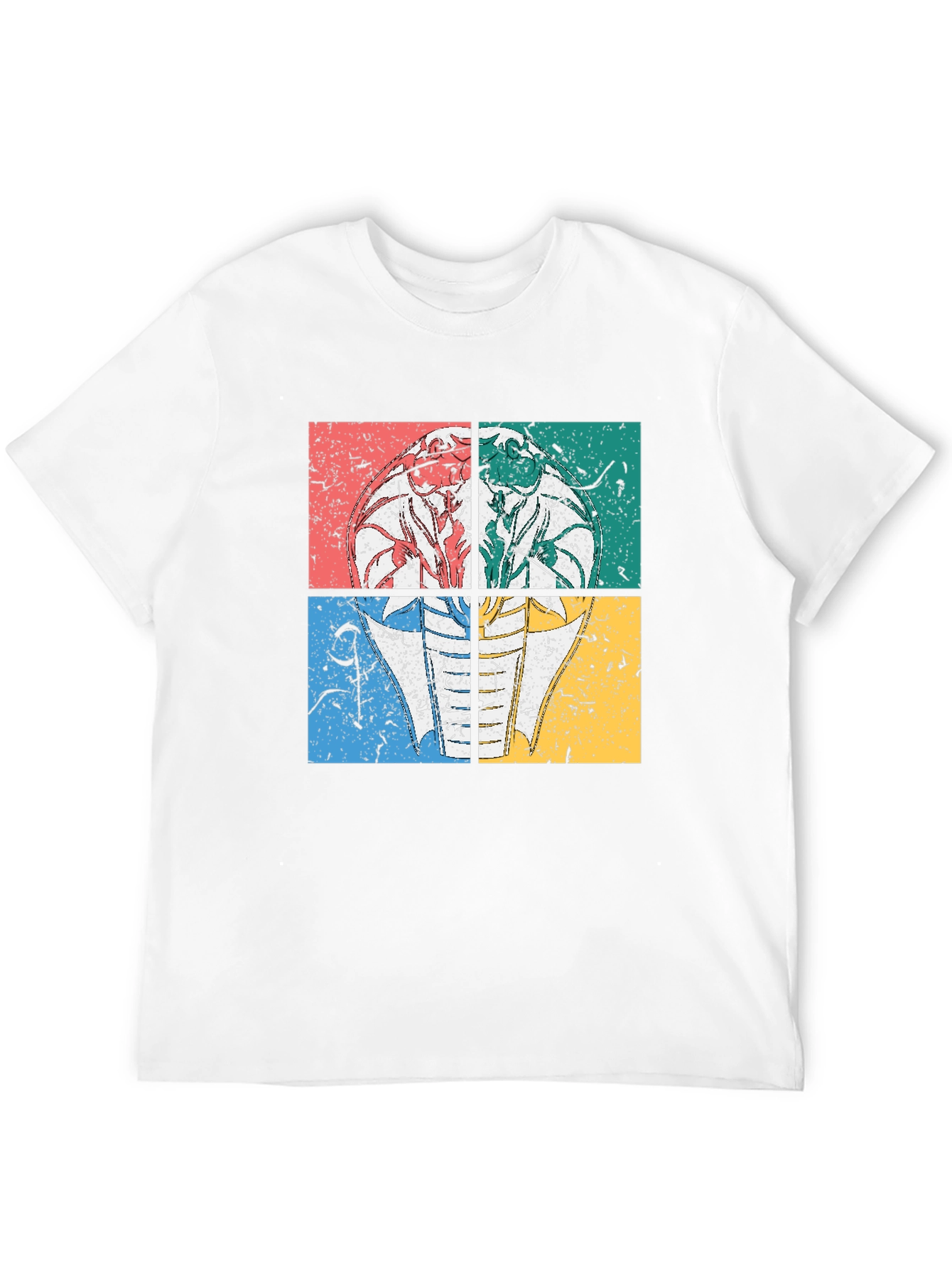 Retro Cobra Graphic Tee - Distressed Design