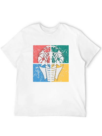 Retro Cobra Graphic Tee - Distressed Design