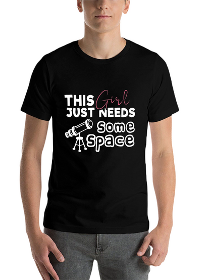 Space Girl Black Graphic Tee