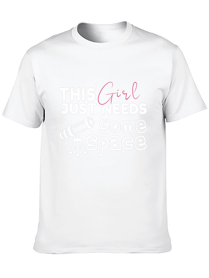 Space Girl Black Graphic Tee