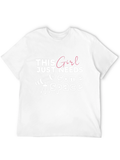 Space Girl Black Graphic Tee