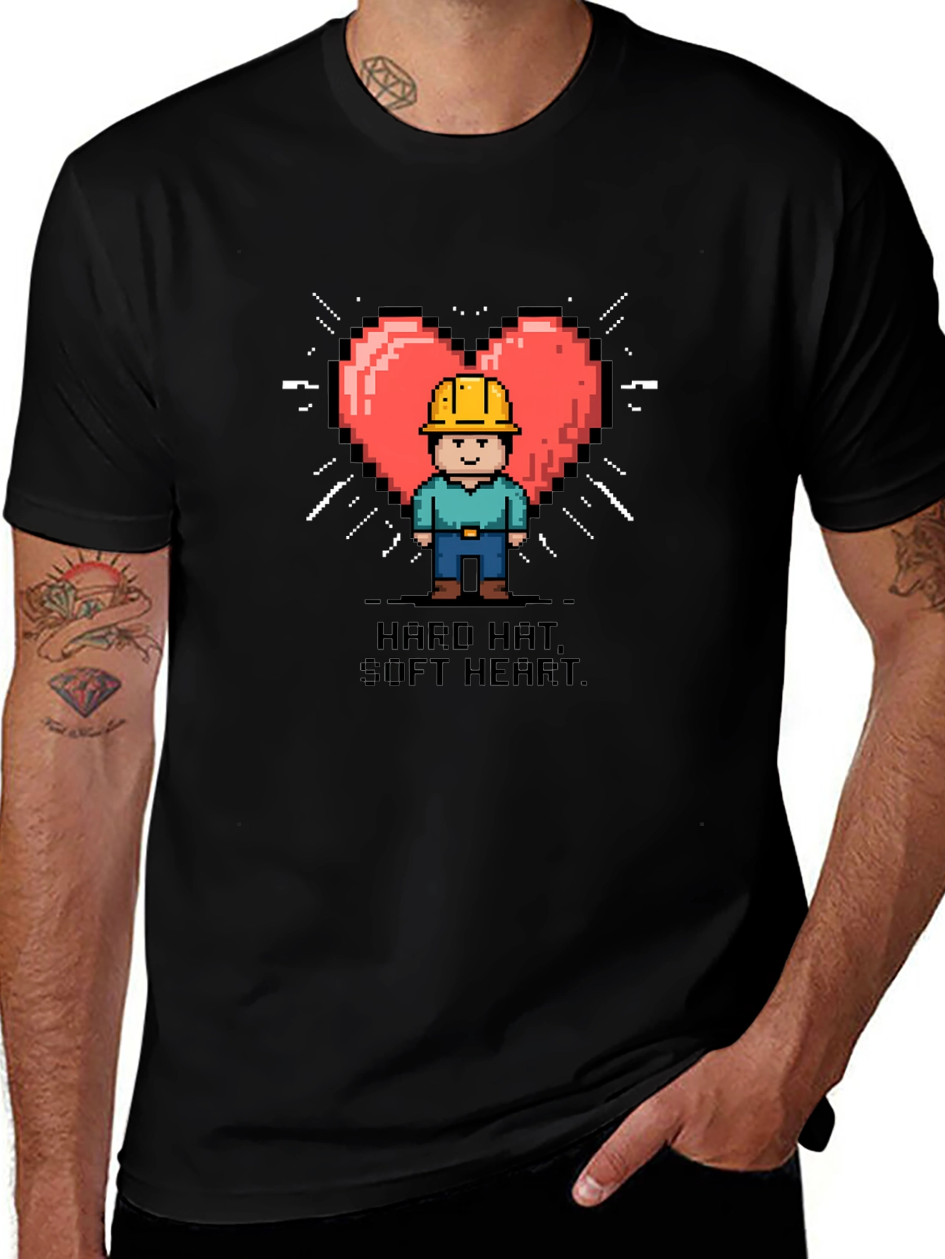 Hard Hat Soft Heart Graphic T-Shirt