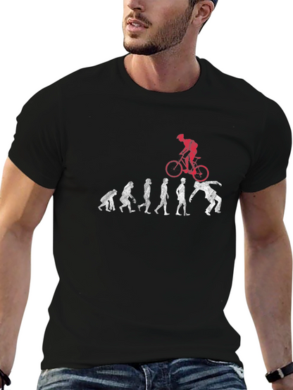 Evolution of Man to Biker T-Shirt