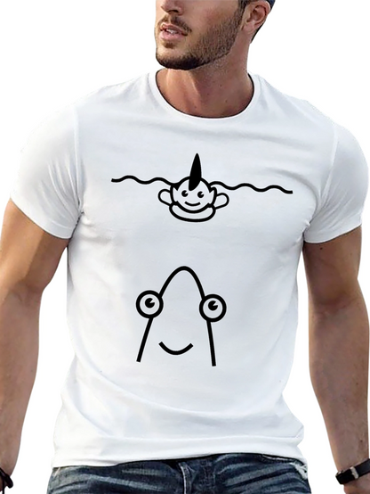 Funny Narwhal & Angler Fish Graphic T-Shirt