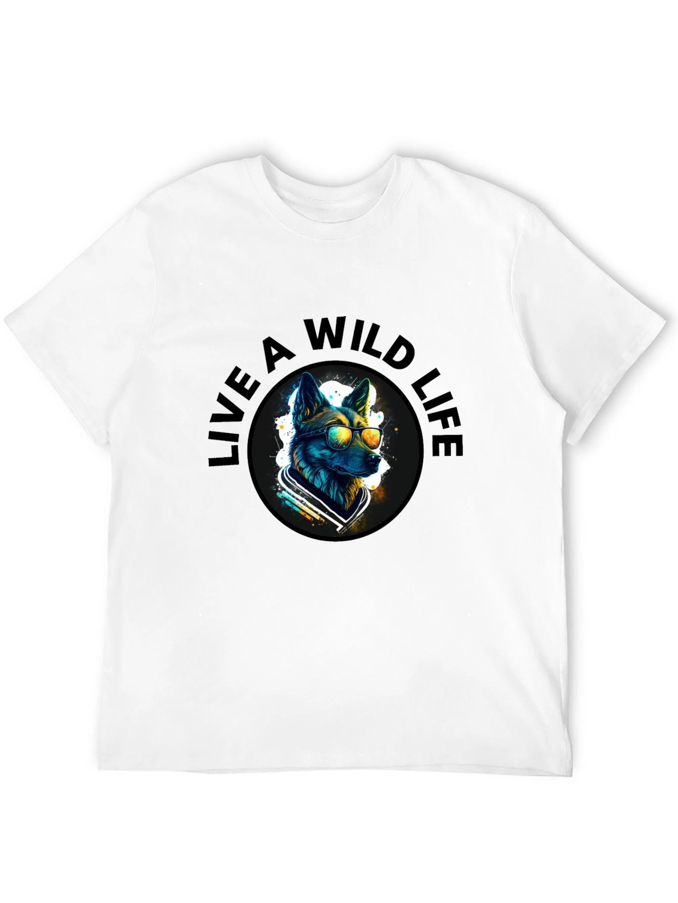 Wild Life Dog Graphic T-Shirt