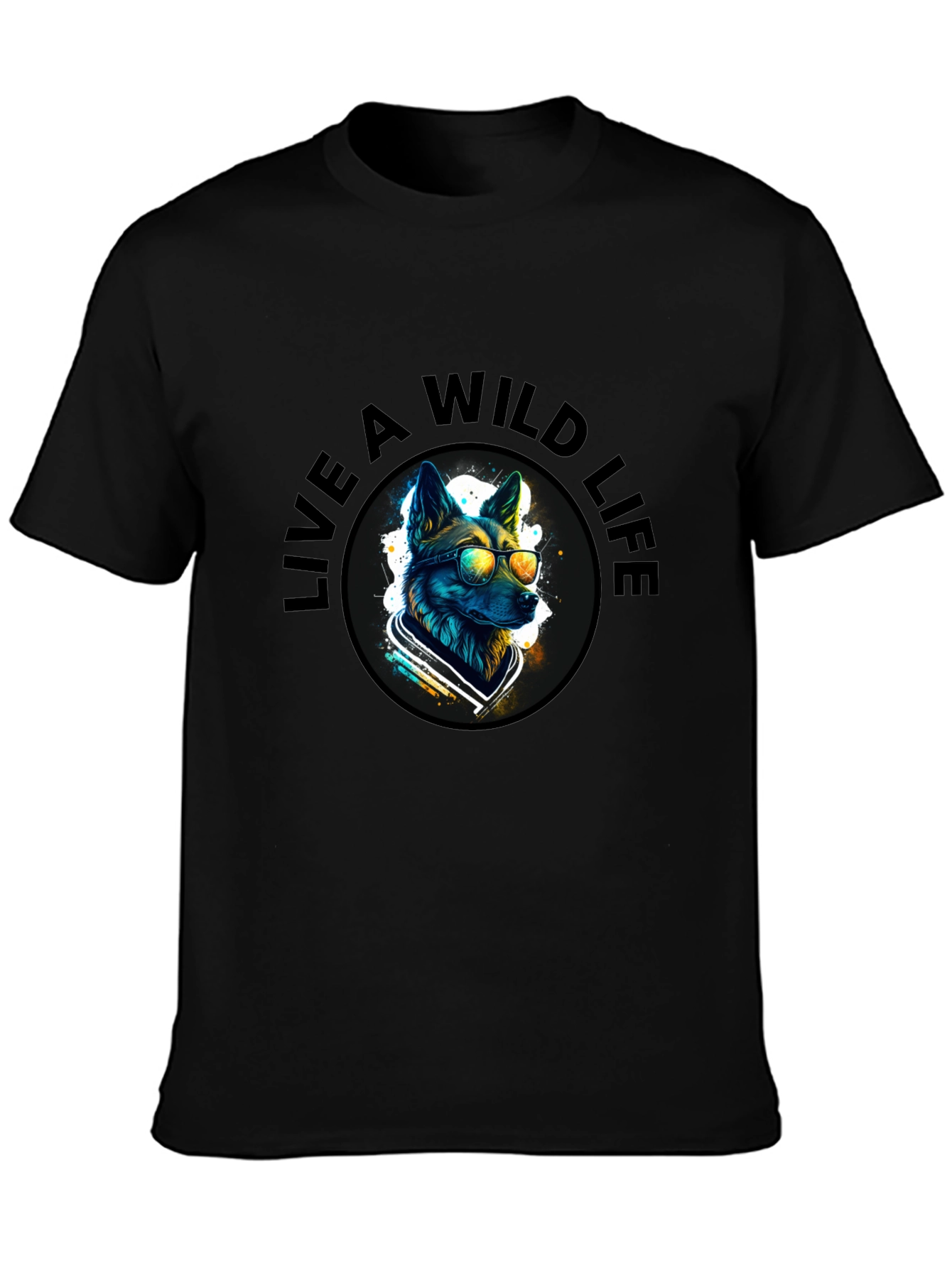 Wild Life Dog Graphic T-Shirt