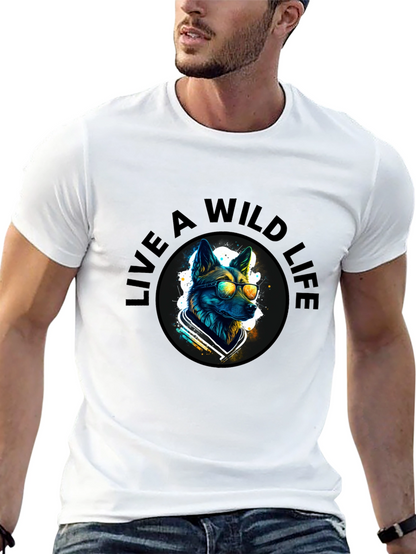 Wild Life Dog Graphic T-Shirt