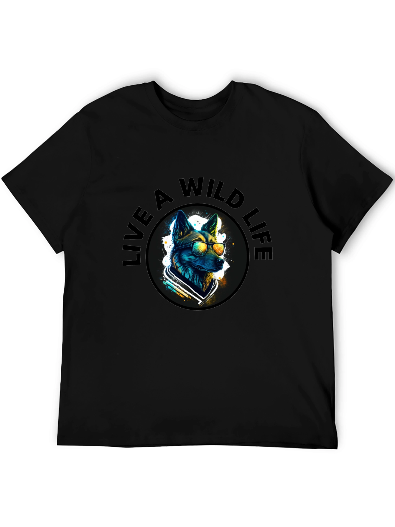 Wild Life Dog Graphic T-Shirt