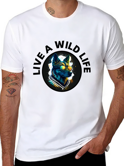 Wild Life Dog Graphic T-Shirt