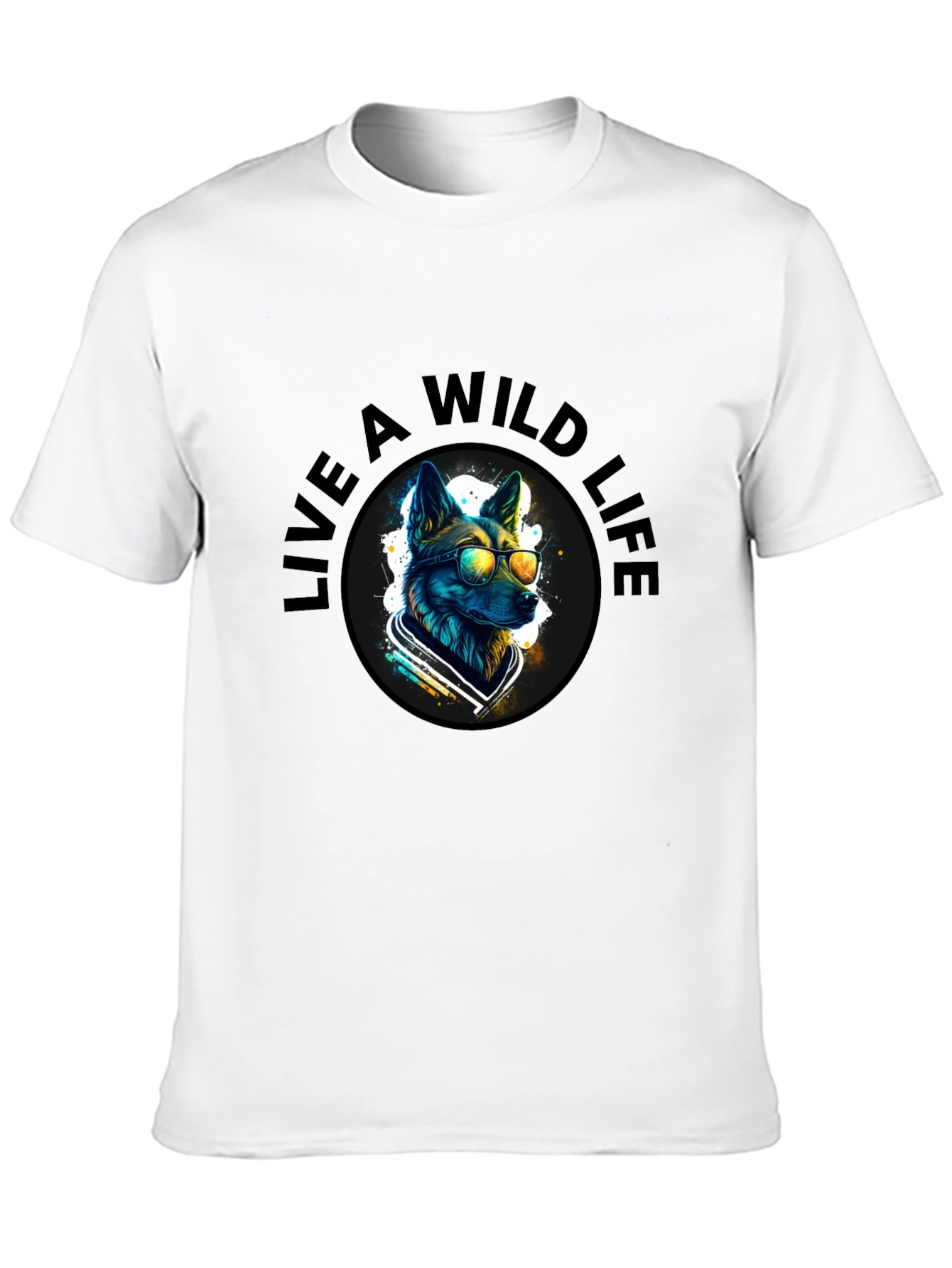 Wild Life Dog Graphic T-Shirt