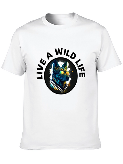 Wild Life Dog Graphic T-Shirt
