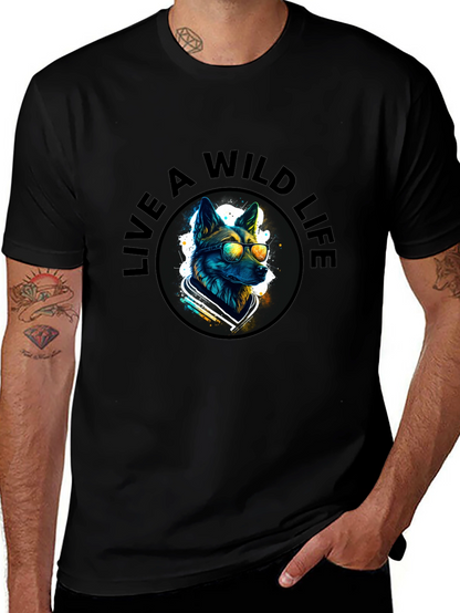 Wild Life Dog Graphic T-Shirt