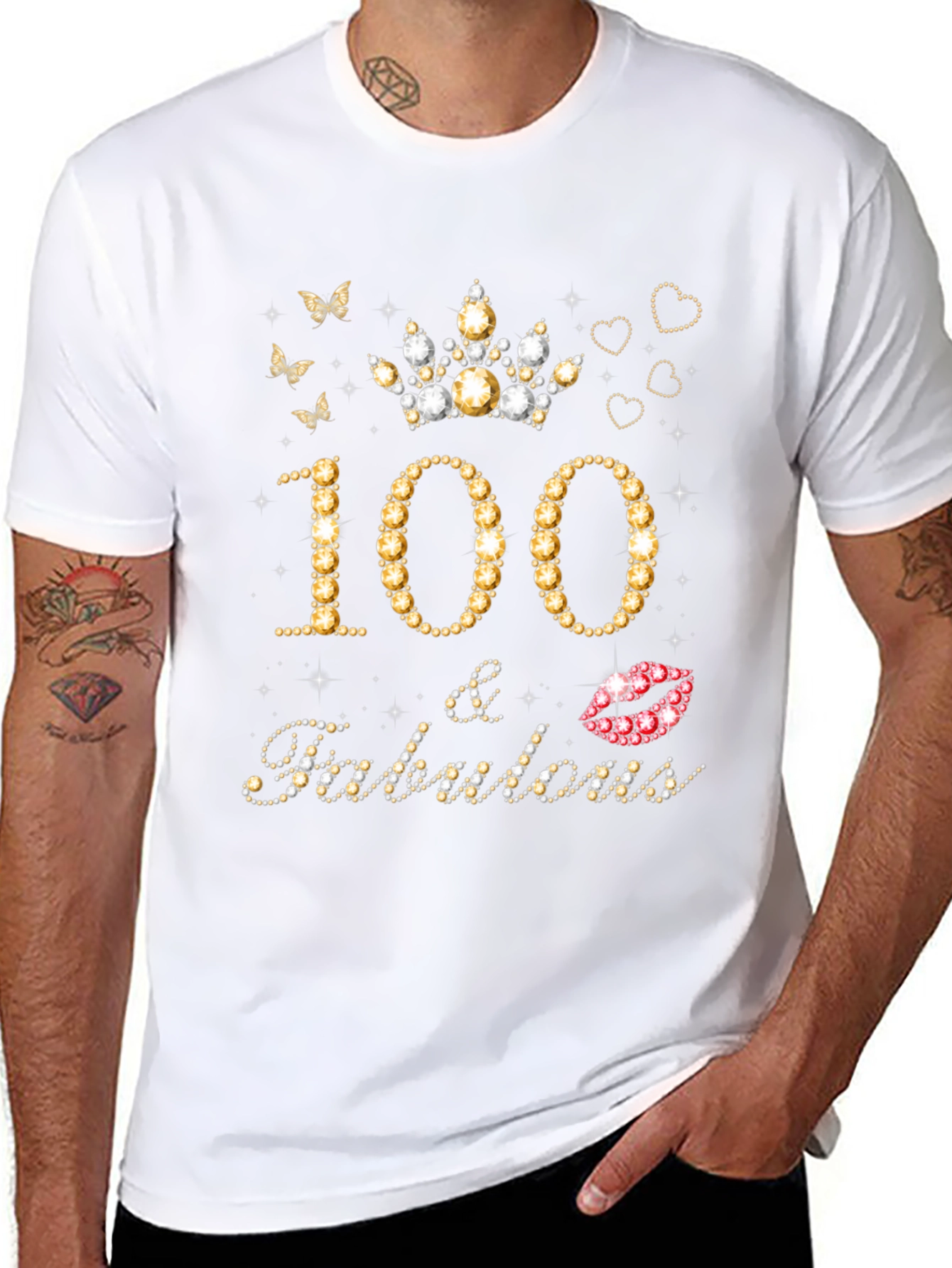 100 & Fabulous Birthday Graphic Tee