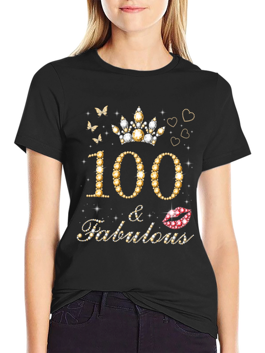100 & Fabulous Birthday Graphic Tee